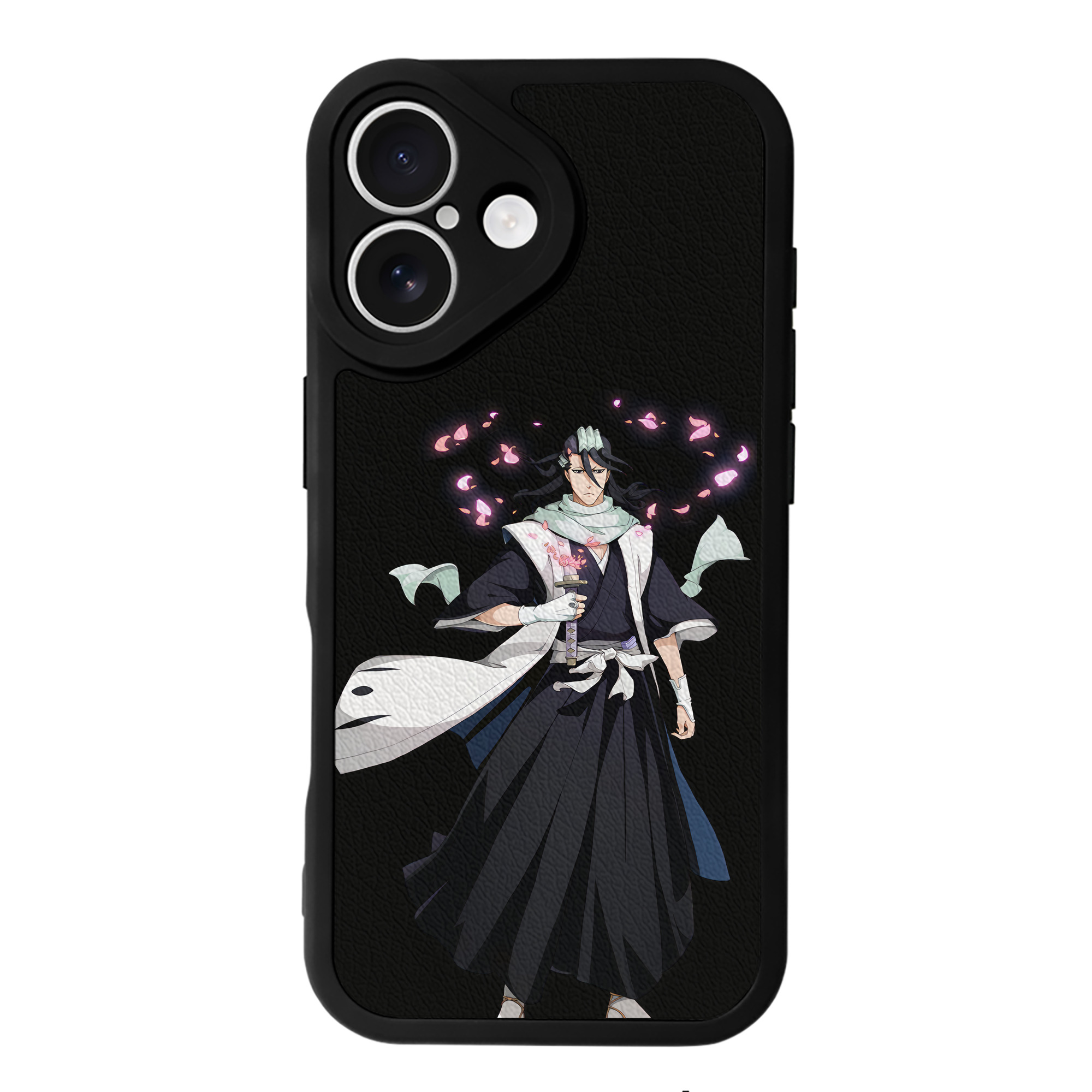 （画像用） ブリーチ くちき びゃくや BLEACH Kuchiki Byakuya 【iPhone 16シリーズ対応】シリコンスマホケース（レザー調） 材質：シリコン